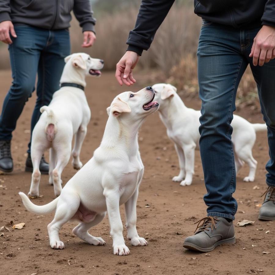 Huấn luyện chó Dogo Argentino săn lợn rừng