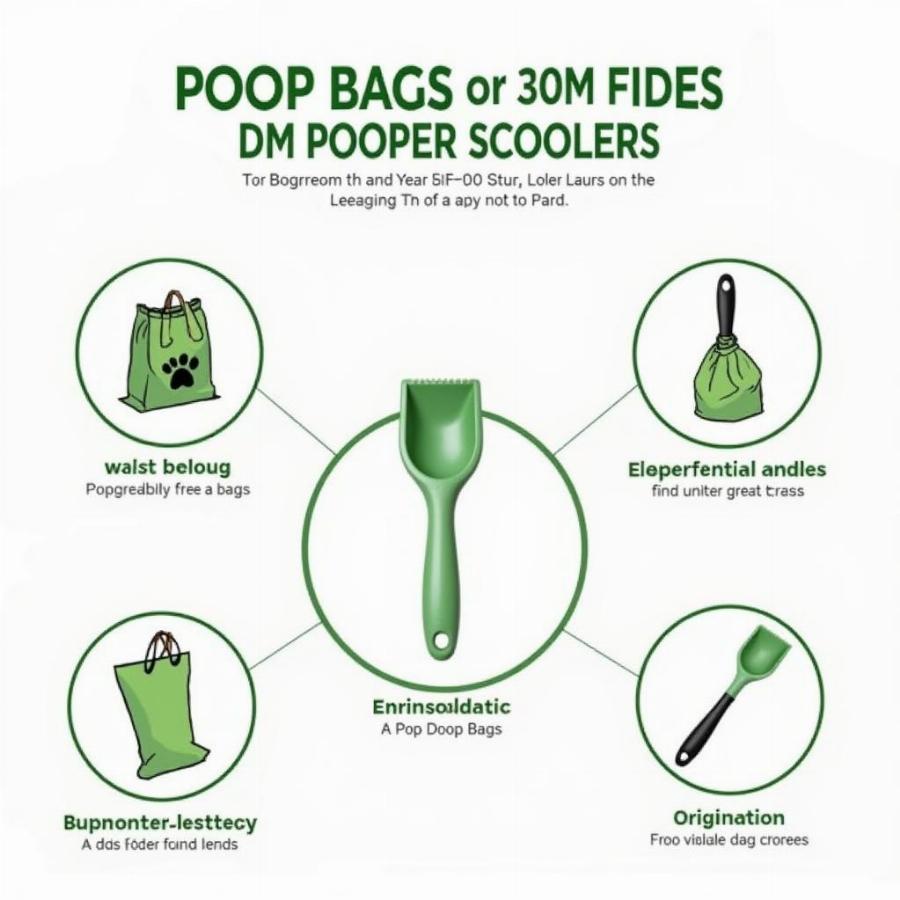 Dog poop scooper and bags