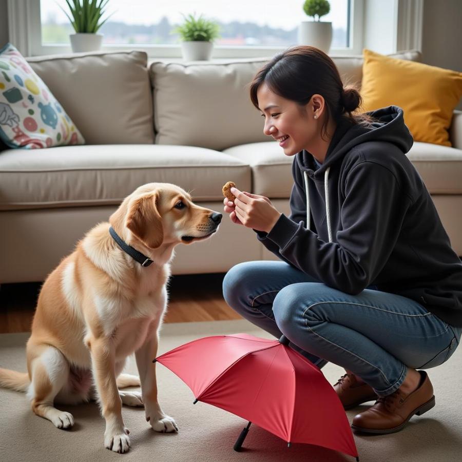 Training a Dog to Use an Umbrella