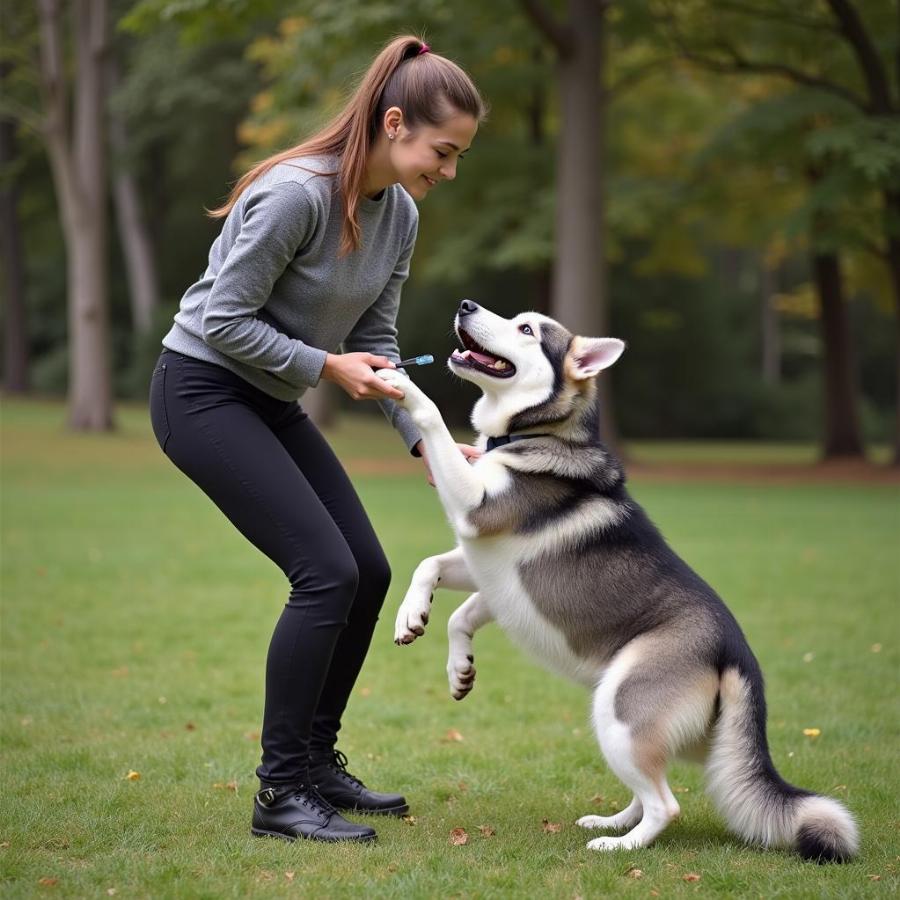 Huấn luyện chó giống sói