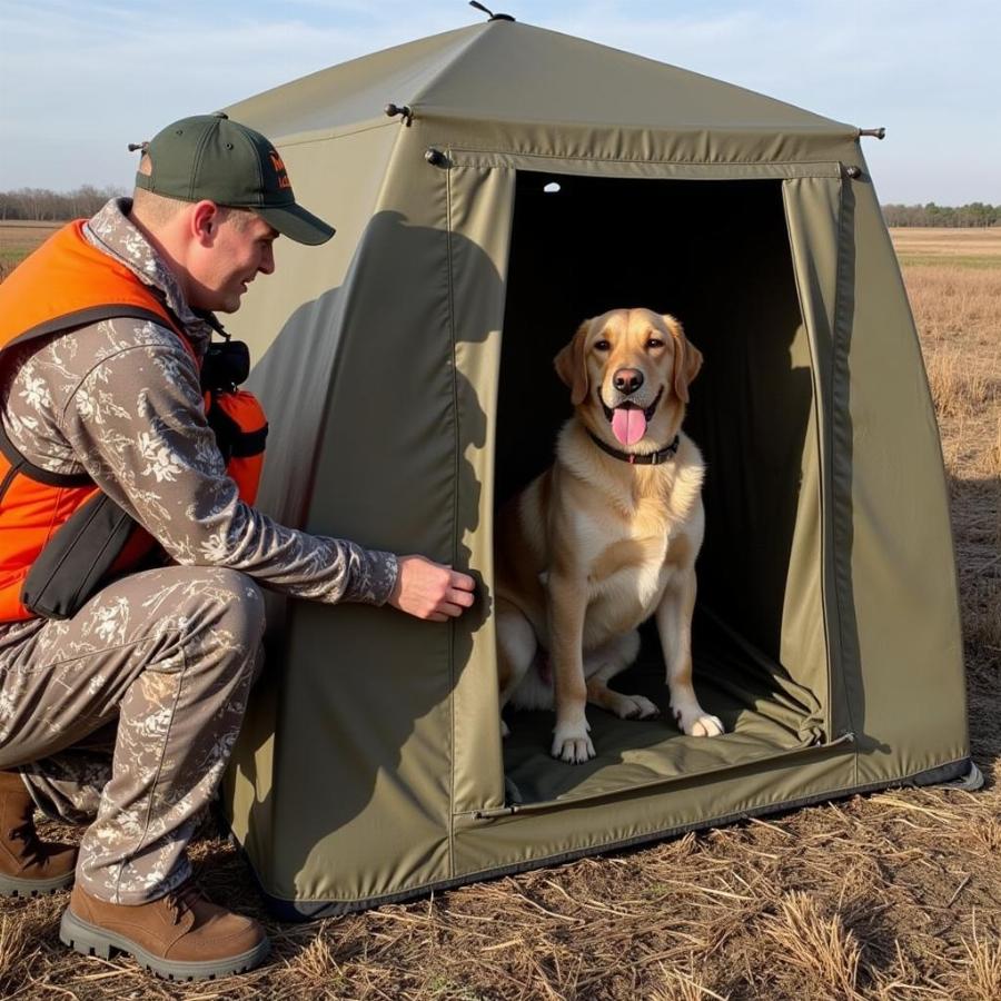 Training a Dog with a Momarsh Dog Blind