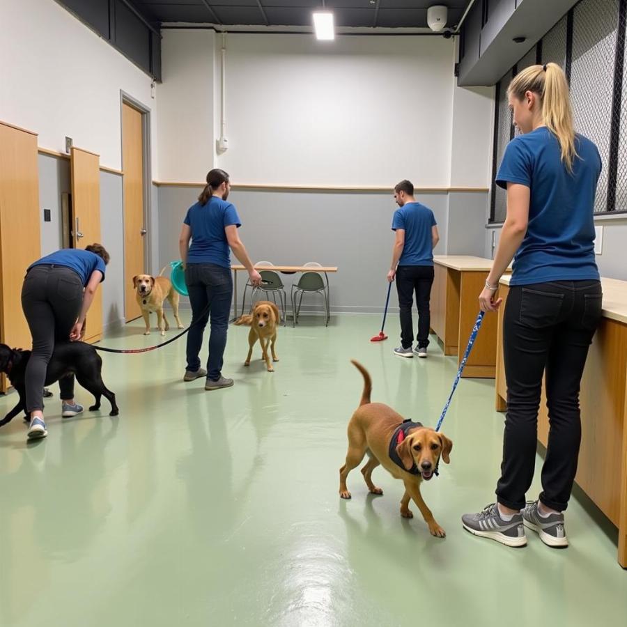 Khu vực chơi sạch sẽ tại Dog Daycare Brooklyn