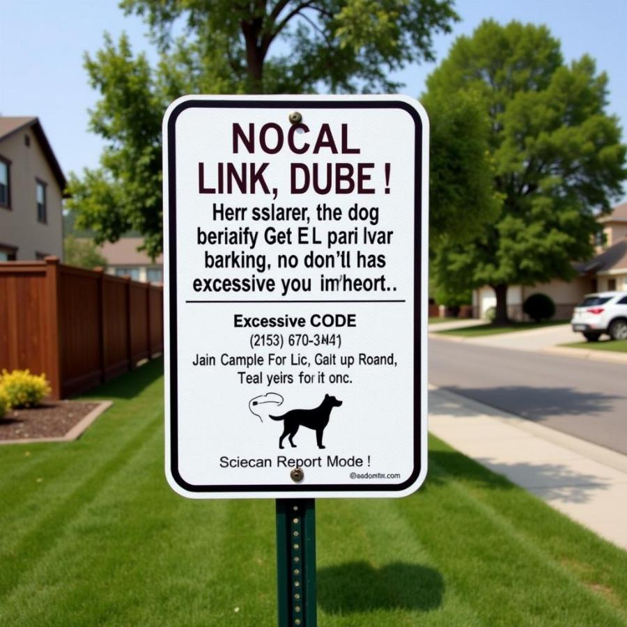 Lake County Barking Dog Ordinance Sign