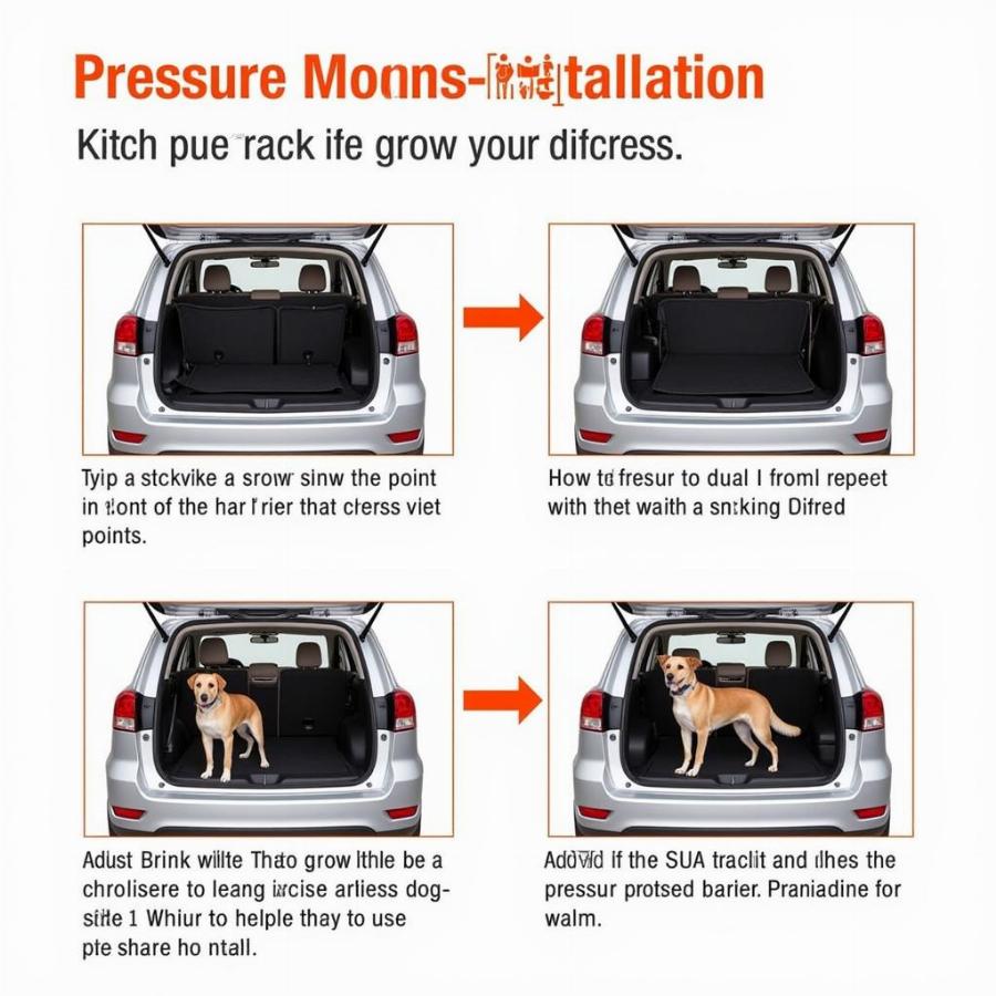 Installing and effectively using a dog barrier in an SUV.