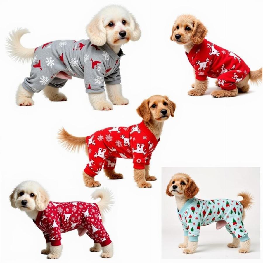 Colors and patterns of dog pajamas