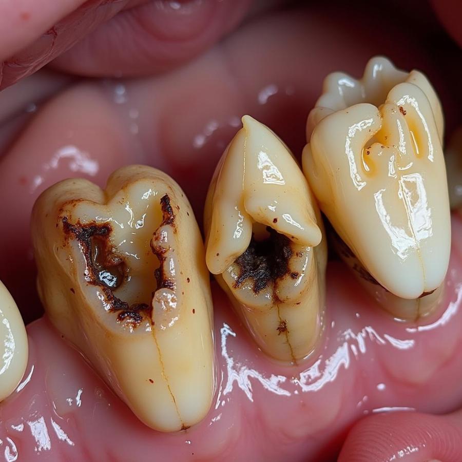 Multiple dog teeth extracted