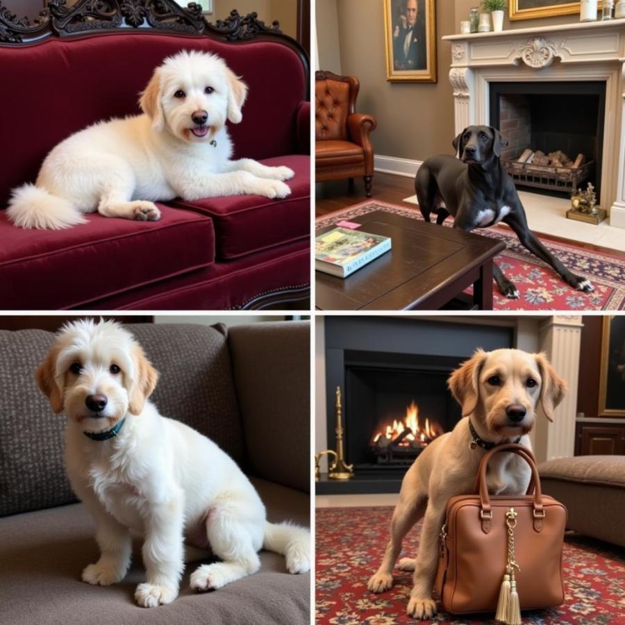 Dogs in Luxurious Settings