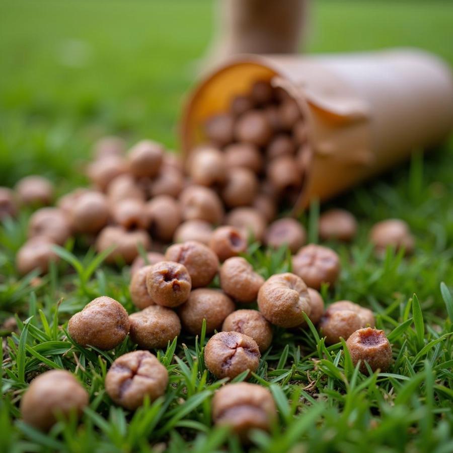 Tiny white specks in dog poop