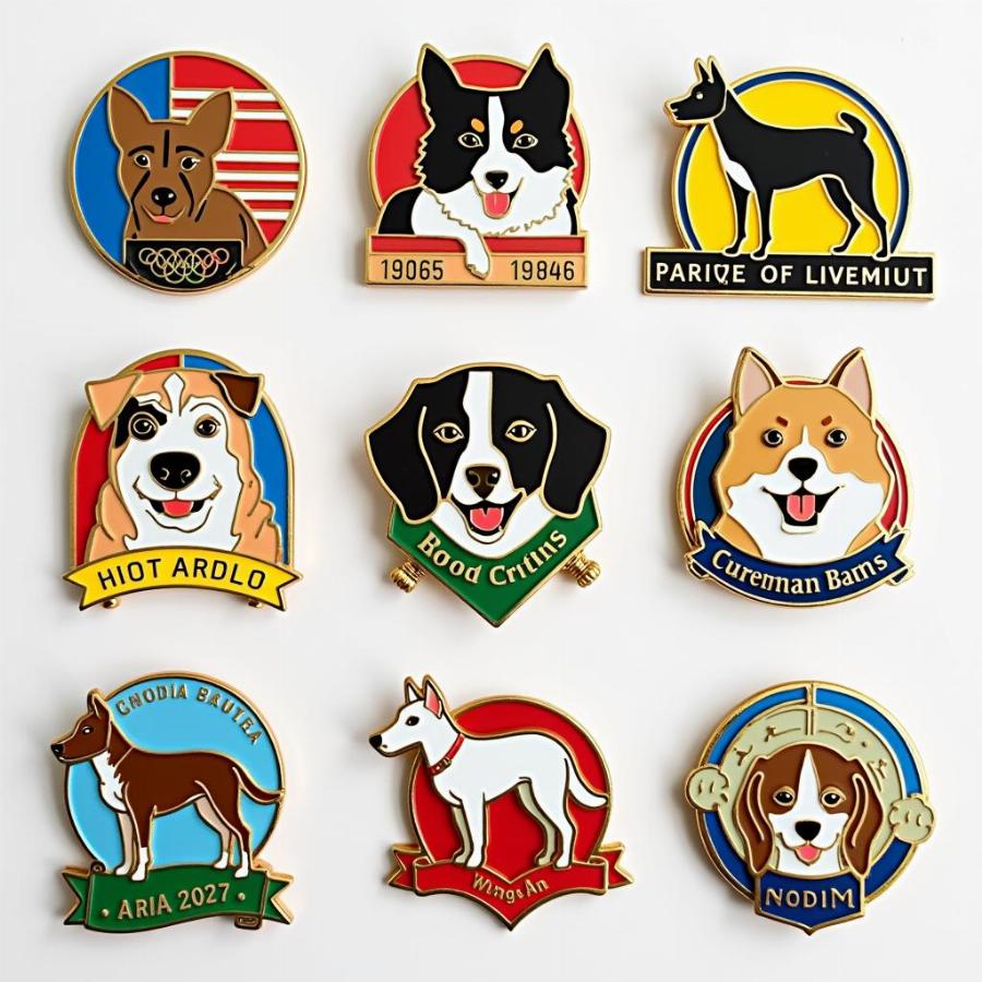 Olympic Pins with Dog Designs