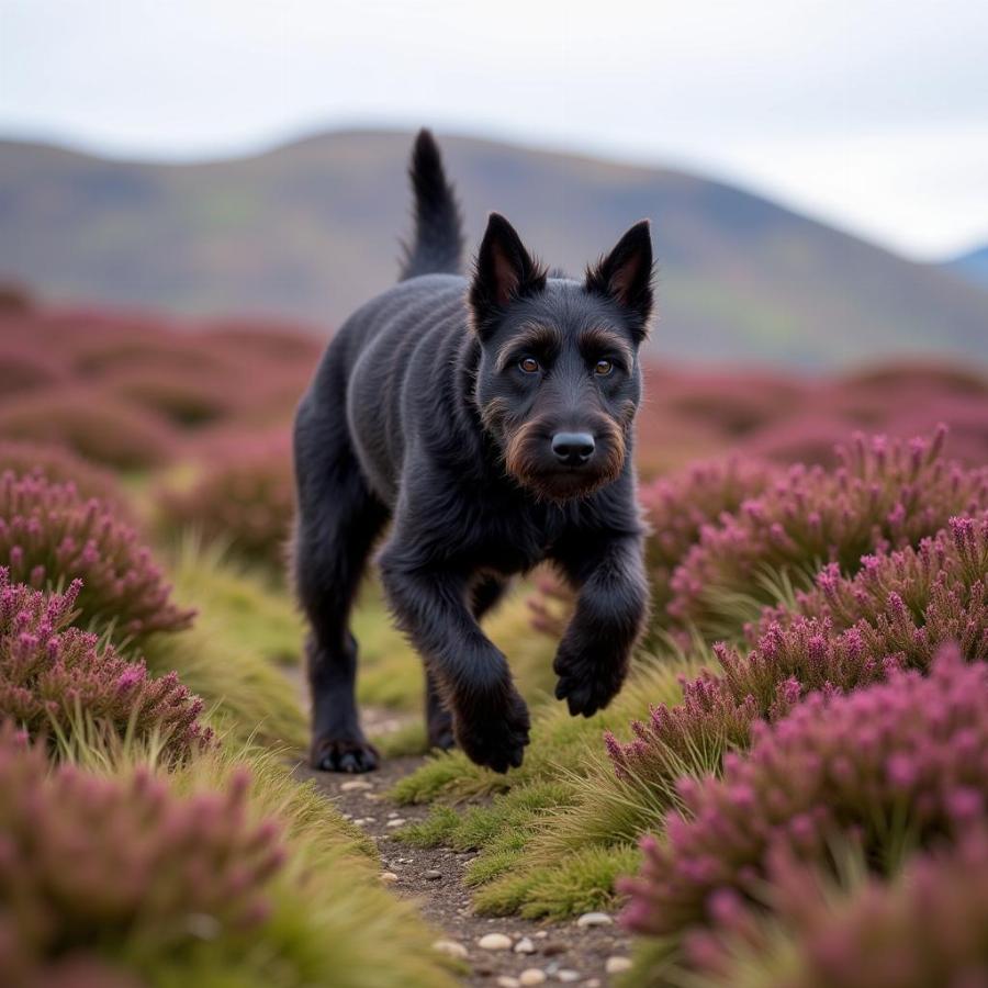 Chó sục Scotland ở vùng cao nguyên