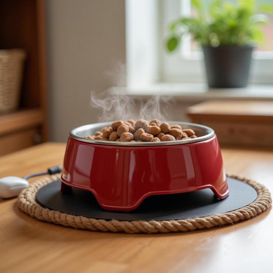 Using a Warming Mat for Dog Food