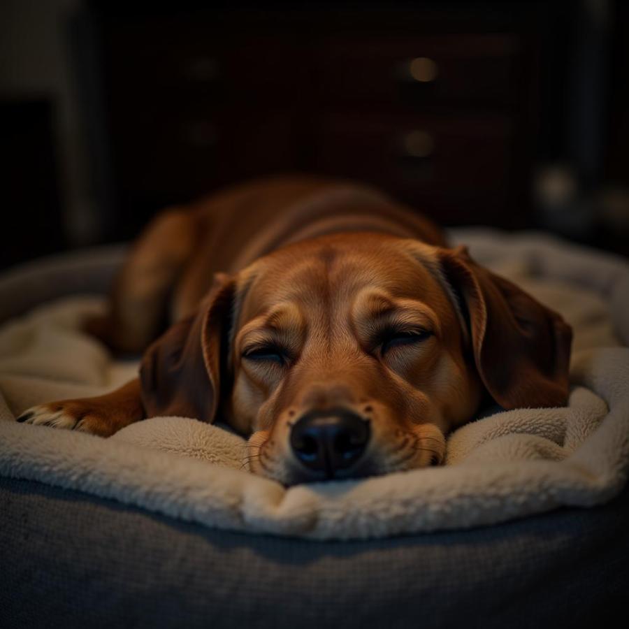 Creating a calm sleeping environment for dog