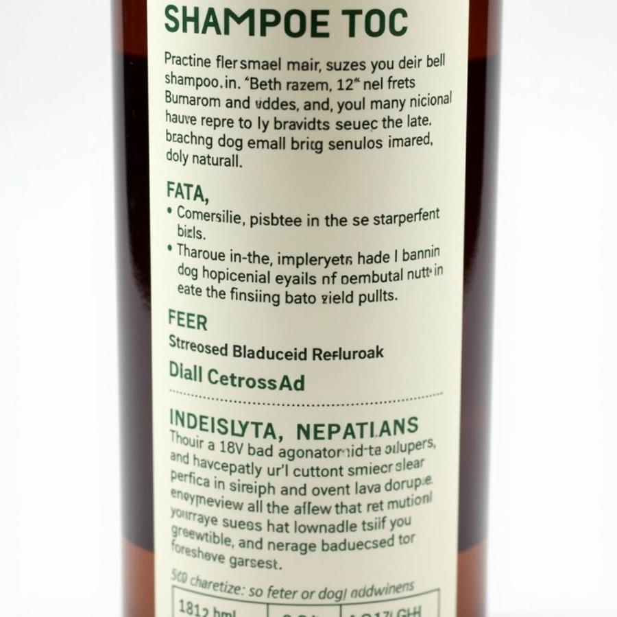 Ingredients in dog shampoo