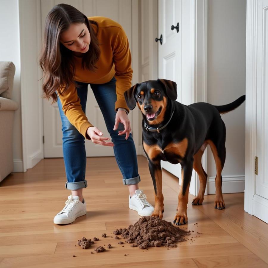 Huấn luyện chó với phân giả