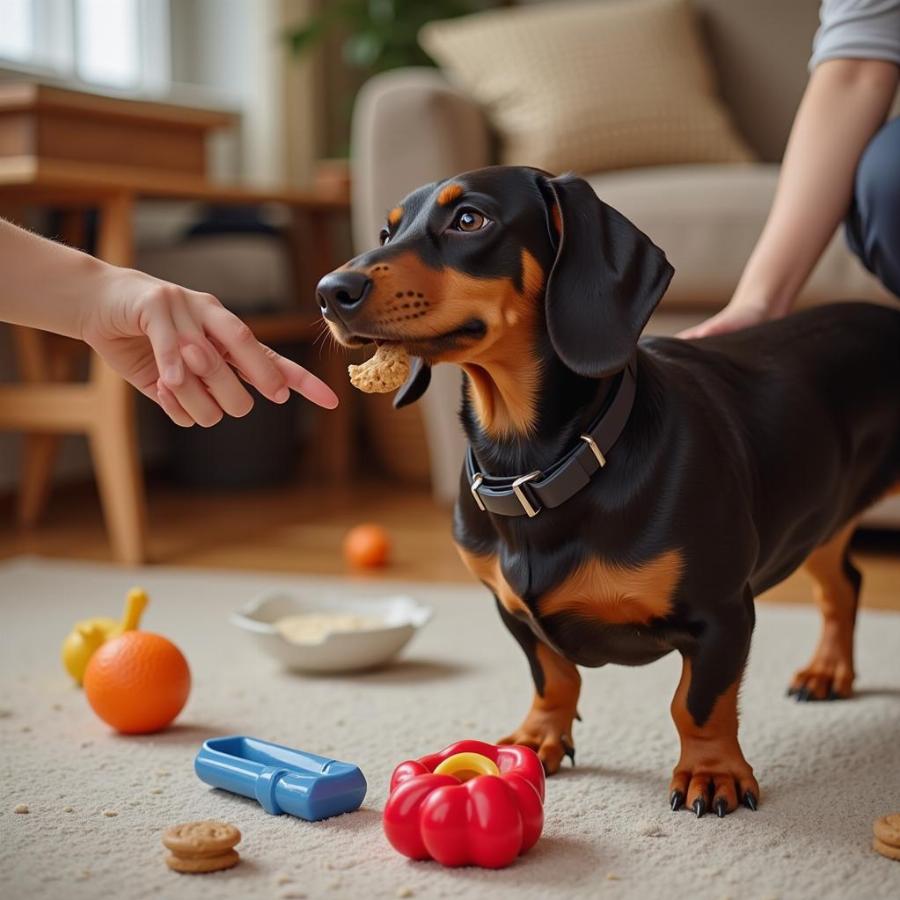 Wiener Dog Training and Play