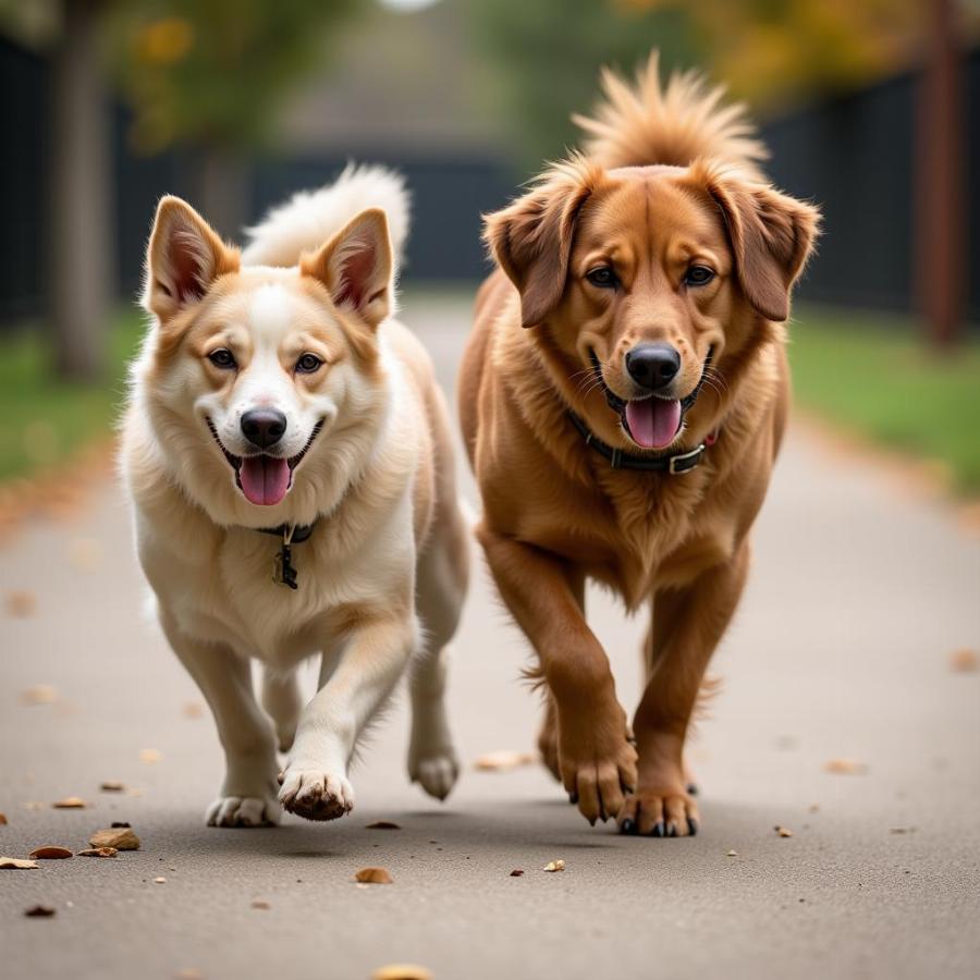 Handling different dog personalities on walks