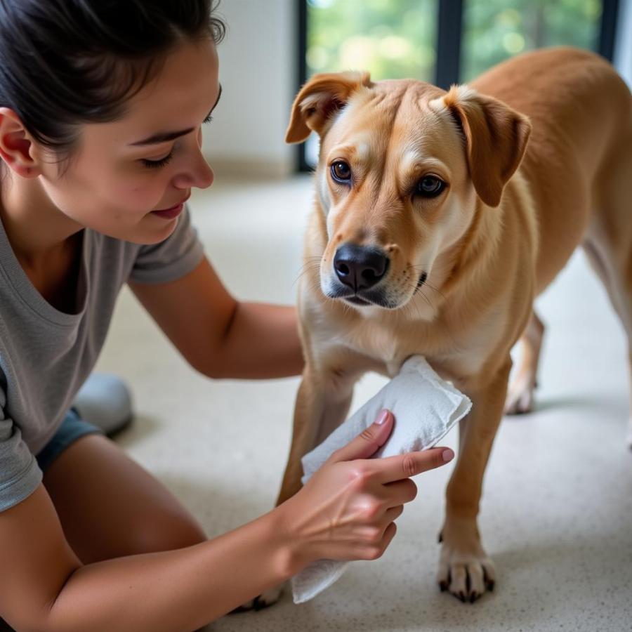 Treating mosquito bites on dogs