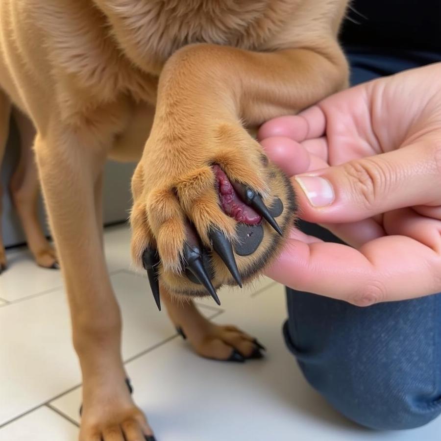 Handling a Dog's Paw Pad Injury