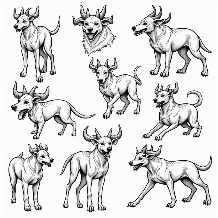 Three Headed Dog Tattoo Ideas