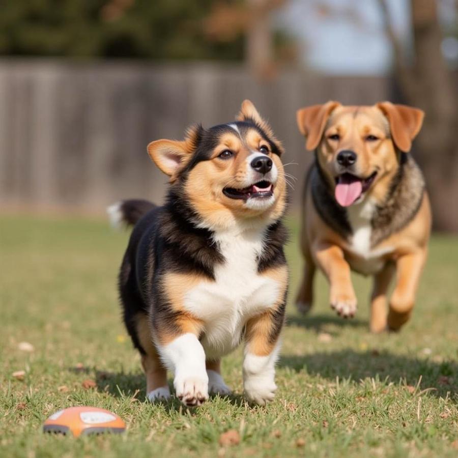 Yorkie Corgi Mix Playing