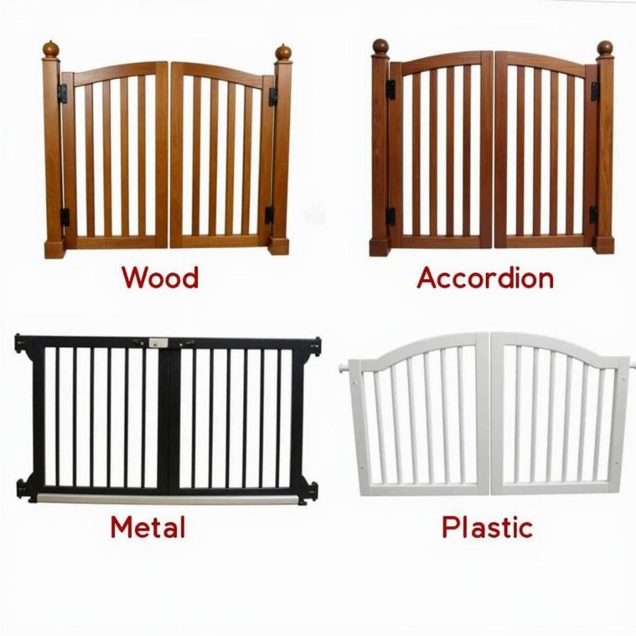 Các loại accordion dog gate bằng gỗ, kim loại và nhựa