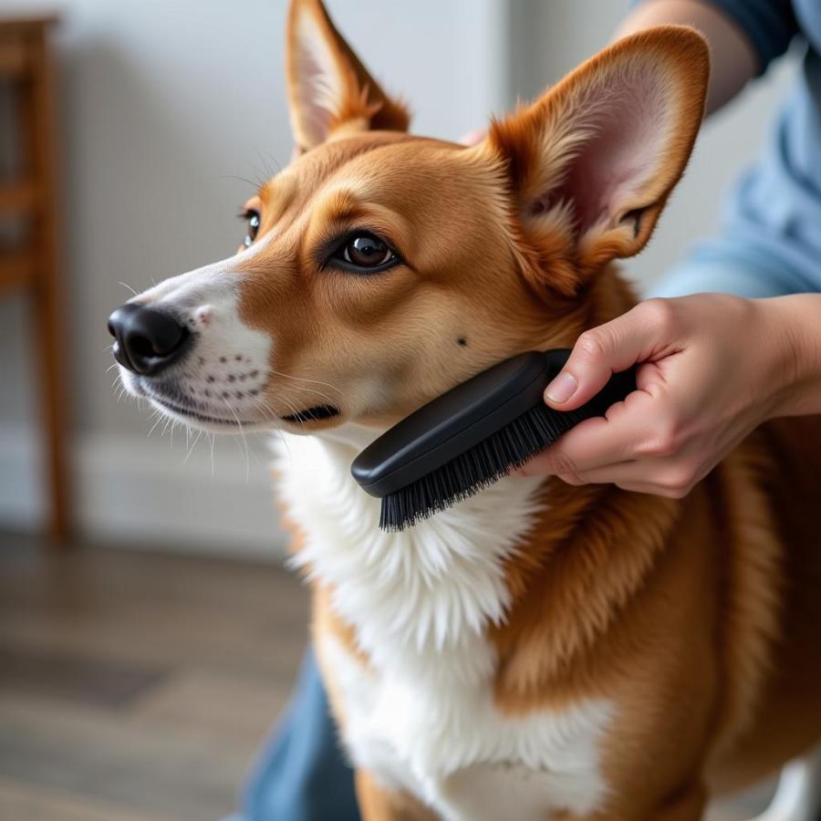 Chải lông cho chó lai Australian Cattle Dog và Corgi