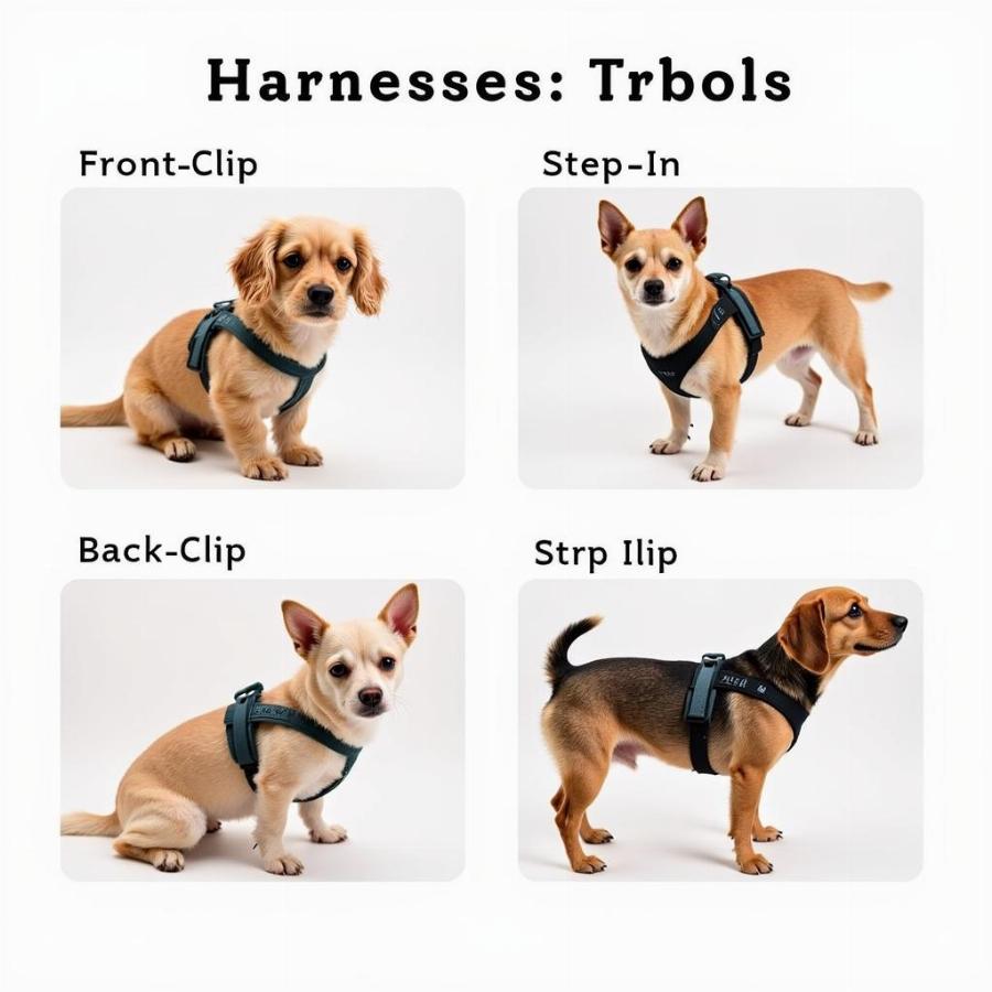 Different types of harnesses for small dogs