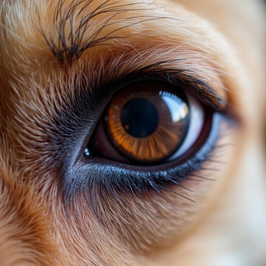 Dog with Visible Third Eyelid