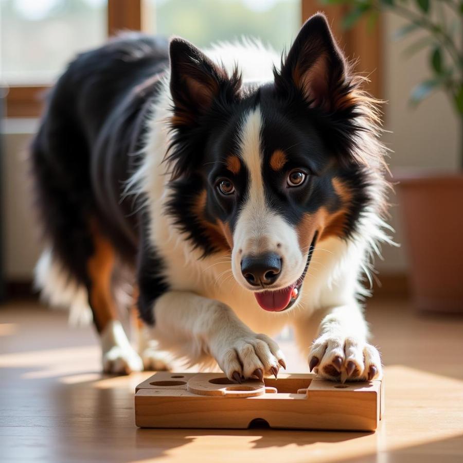 Dog Playing with Toys