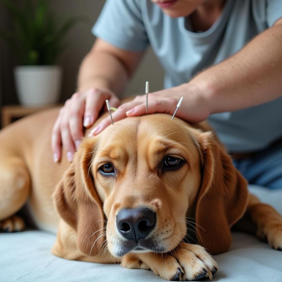 Dog Receiving Alternative Pain Therapy